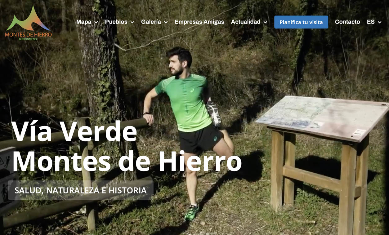 Diseño web Vía Verde de Bizkaia